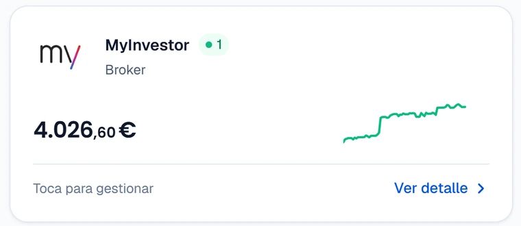 Saldo de una cuenta de MyInvestor