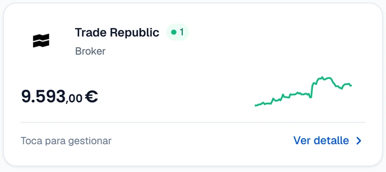 Saldo de una cuenta de Trade Republic
